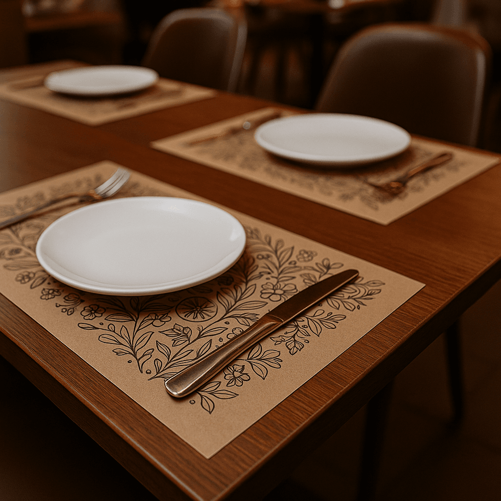 papel para mesas de restaurante