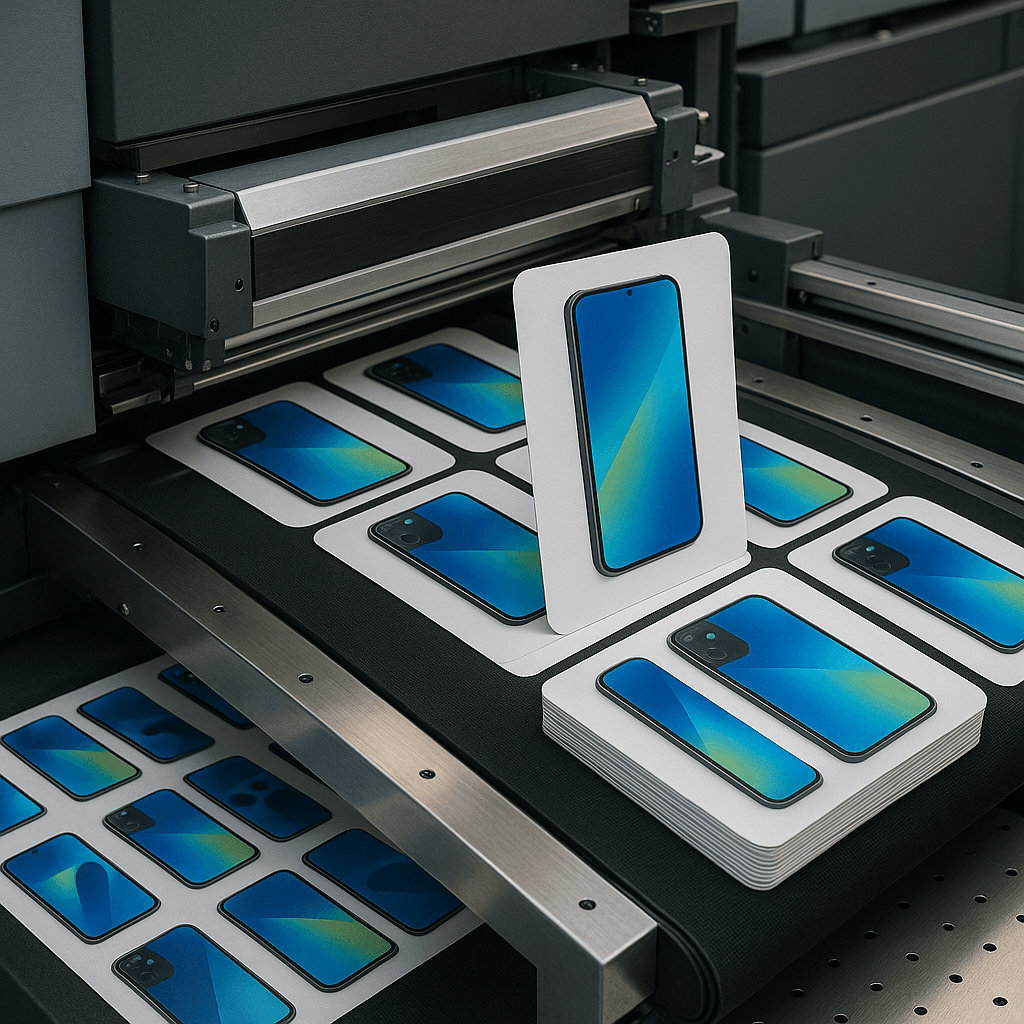 Produção de flyers em gráfica profissional